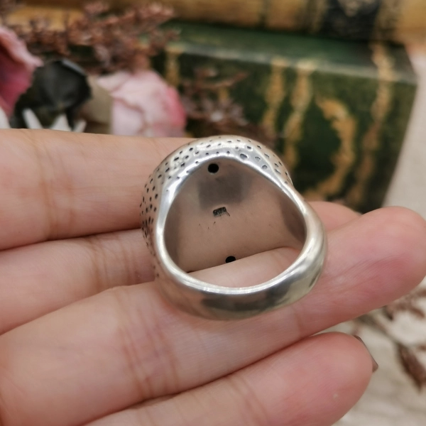 Vintage Middle Ages European Return 925 Silver Hollow Silver Ring No. 15