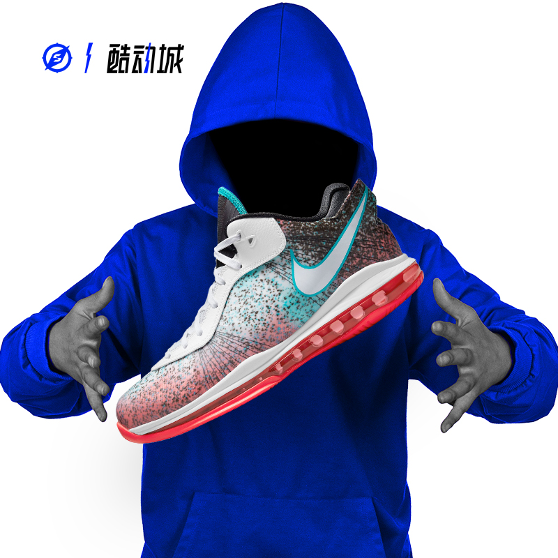 NIKE LEBRON VIII V/2 LBJ8 詹姆斯8 男子低帮篮球鞋 DN1581-400 - 图0