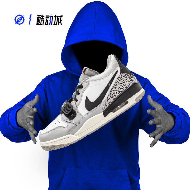 AIR JORDAN LEGACY AJ312三合一LOW爆裂纹男低帮篮球鞋CD9054-105 - 图1