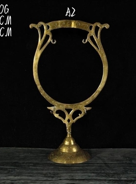 vintage复古董法式纯黄铜纸巾书架子欧式置物图画架拍摄摆件软装