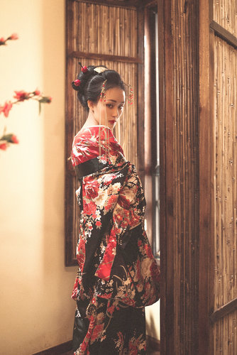 和服艺妓花魁中华吴服浴衣日式服装cos服装舞台表演写真摄影主播 - 图2