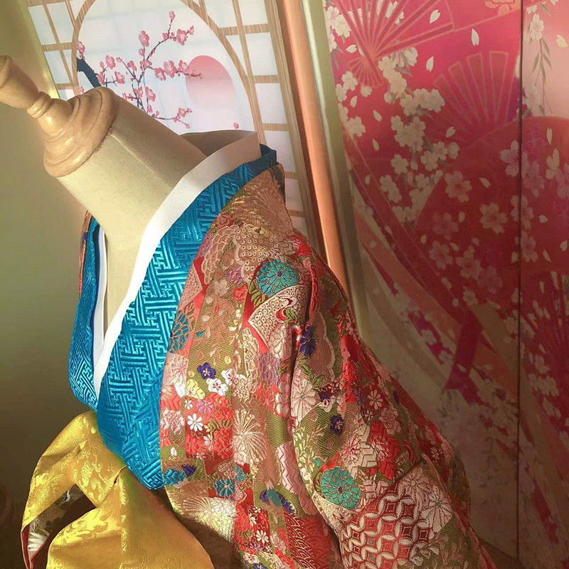 花魁和服套装中华吴服汉服秀禾服新娘礼服振袖拖尾日式和风可定制-图2