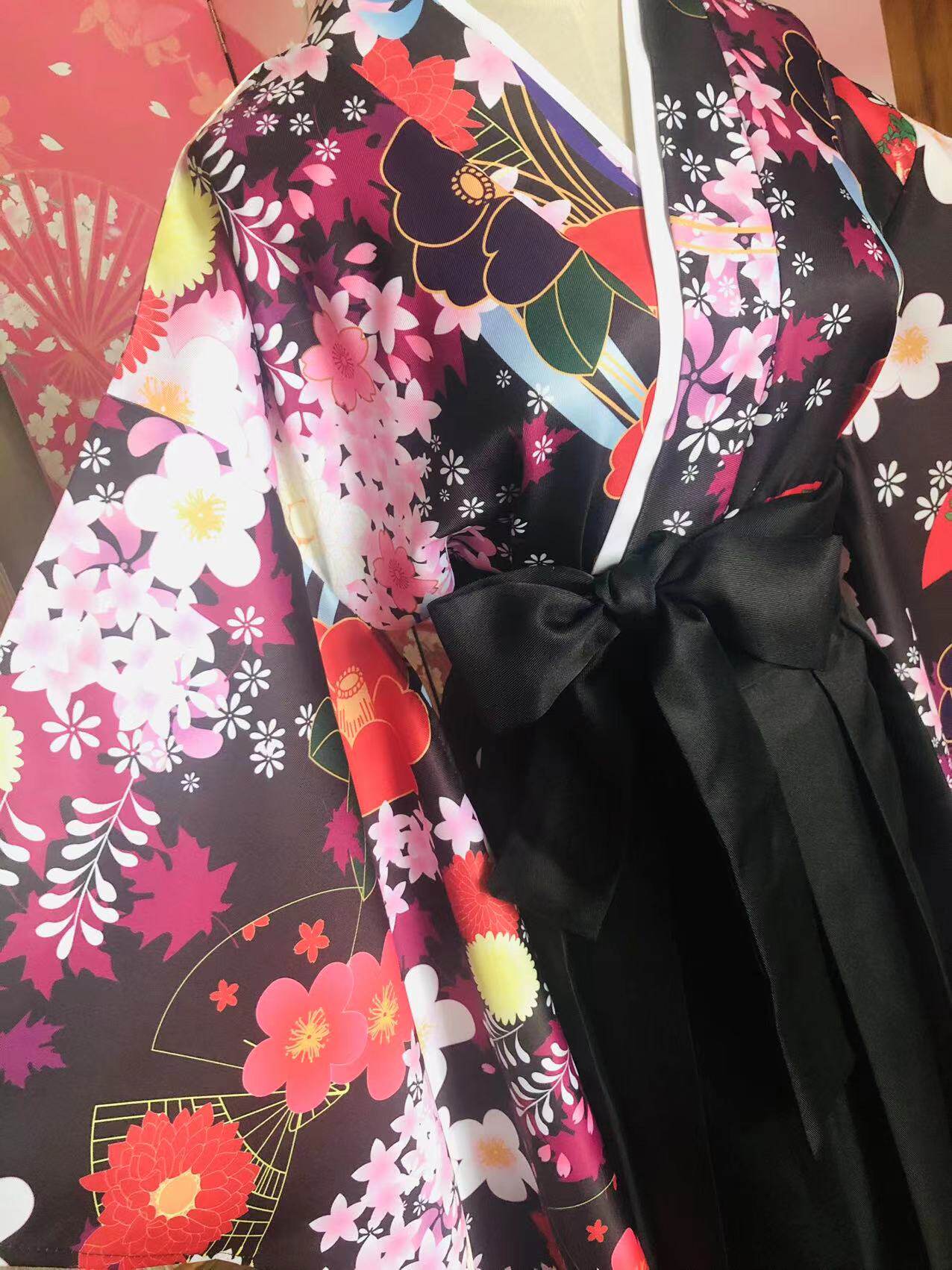 二尺袖和服少女中华吴服卒业cos花牌情缘绫濑千早日式和风连衣裙_虎窝淘