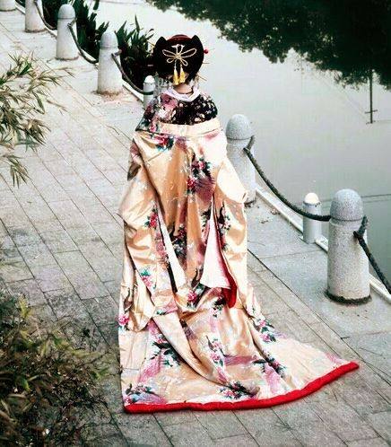 花魁和服套装中华吴服汉服古装秀禾服新娘大振袖cos日式和风定制 - 图1