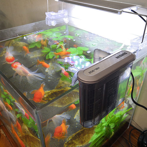 森森HBL-302/303壁挂式过滤器 静音鱼缸过滤器瀑布过滤器含滤棉 - 图2