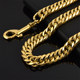 17MM wide double ring six-sided grinding large dog load-bearing titanium steel stainless steel pet dog leash genuine leather dog leash