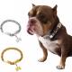 18mm Stainless Steel Gold Cuban Collar Dog Collar