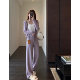 AMR UU fairy fabric fabric wool warm blend sweatshirt straight wide leg pants suit for women ດູໃບໄມ້ລົ່ນແລະລະດູຫນາວໃຫມ່