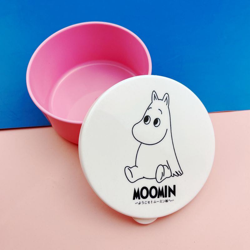 日本姆明moomin亚美圆形迷你饭盒便当盒零食盒水果盒卡通坚果便携-图2