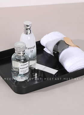 样板房卫生间毛巾方巾扣组合摆件卫生间台面软装饰品展厅洗手台