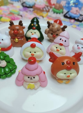 【对对碰】圣诞节小动物变装diy树脂家居装饰摆件玩具创意潮流
