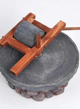 碾子乡村风微缩农具模型工艺品