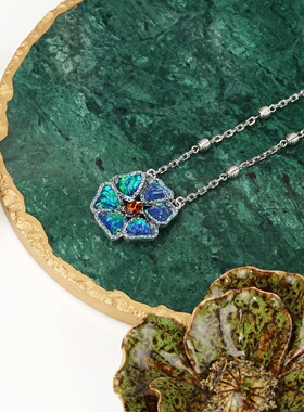 青岛中古新款花瓣形设计套装网红小众精致首饰时尚百搭气质饰品女