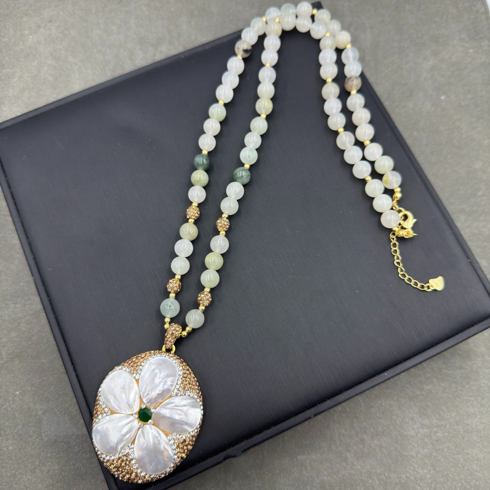 新款天然珍珠贝壳镶嵌三件套中古珠宝个性纯手工套装,淘宝优惠券,粉丝福利购,淘宝优惠卷