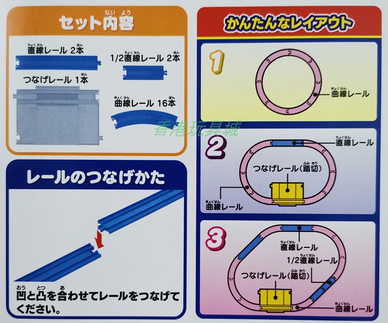 日本多美TAKARA TOMY 电动火车世界 火车基本轨道变化入门组套装 - 图1