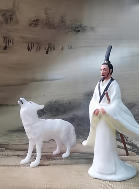 居室中式梁祝装饰人物盆景