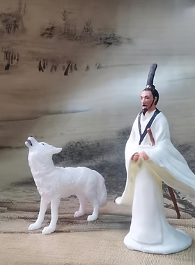 居室中式梁祝装饰人物盆景