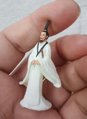 袖珍古代人物木雕微景观装饰摆件