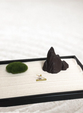 日式风禅意微景观叠山摆件