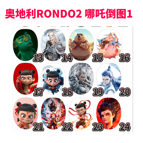 满10个包邮 RONDO2二代人工耳蜗奥地利 外壳贴纸，哪吒款 - 图0