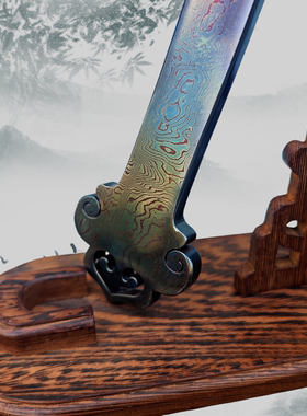 龙泉市实心一体如意剑影视道具摆件镇宅武术装备兵器摆件未开刃