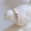 Provence, 9K gold, lucky gemstone, amethyst slim simple ring/ring, Japanese craftsmanship