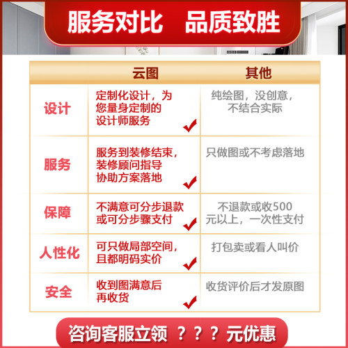 全屋室内装修设计效果图软装设计客厅装修设计师服务纯设计方案 - 图2