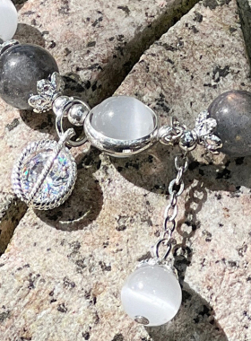 香积猫眼石手串招财好运配珠手链