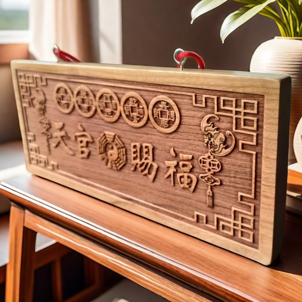 桃木天官赐福门贴大门对邻居大门电梯横版纯铜五帝钱解决门对门挂,淘宝优惠券,粉丝福利购,淘宝优惠卷