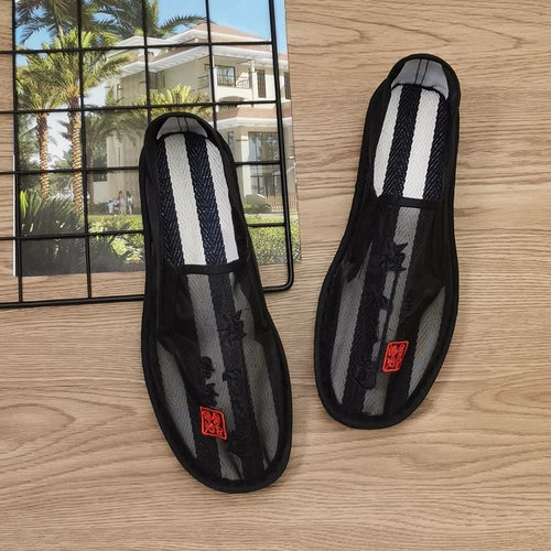 Летние сетчатые слипоны, туфли, дышащие дезодорированные сандалии, с вышивкой, мягкая подошва