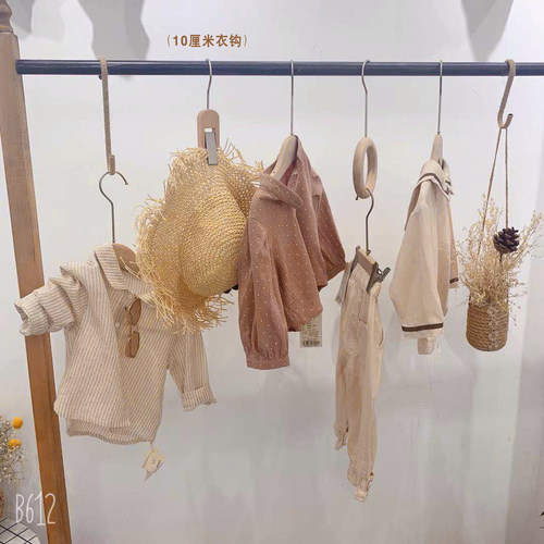 服装店道具多功能挂钩实木挂衣钩S钩包包帽子裤子韩版简约吊衣钩 - 图2