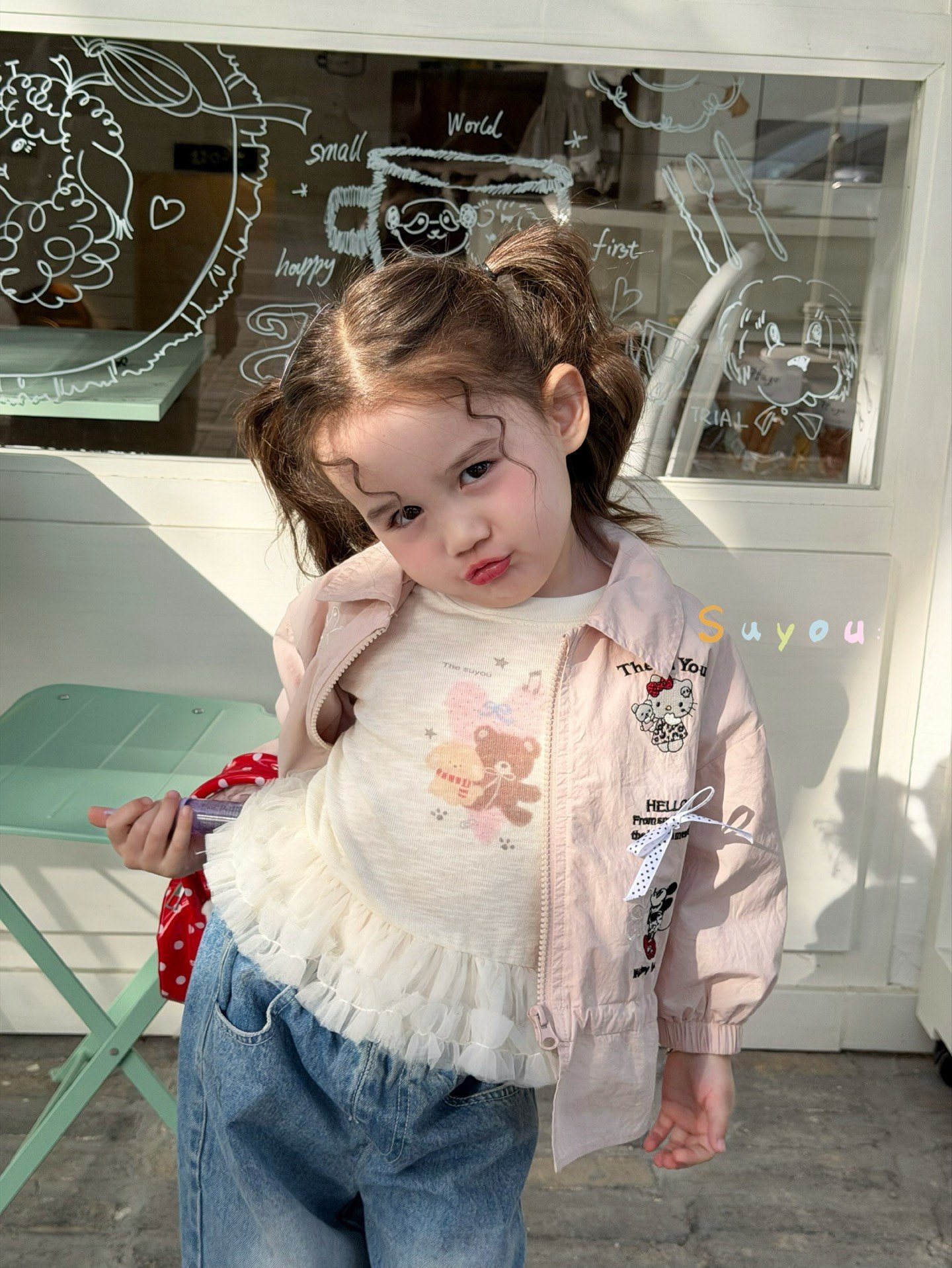 凡妈童装26春新款女童小童韩版米奇刺绣棉质外套打底衫直筒牛仔裤,淘宝优惠券,粉丝福利购,淘宝优惠卷