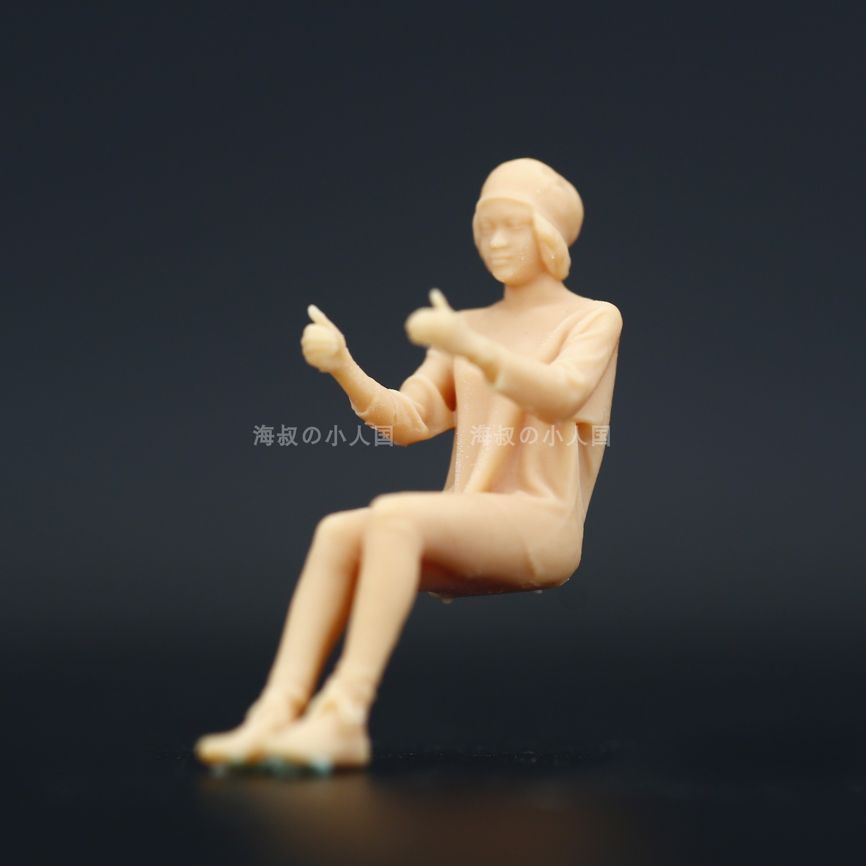 L249开车男女司机白模1:64人偶模型摆件手办1:87微缩沙盘小人 - 图1