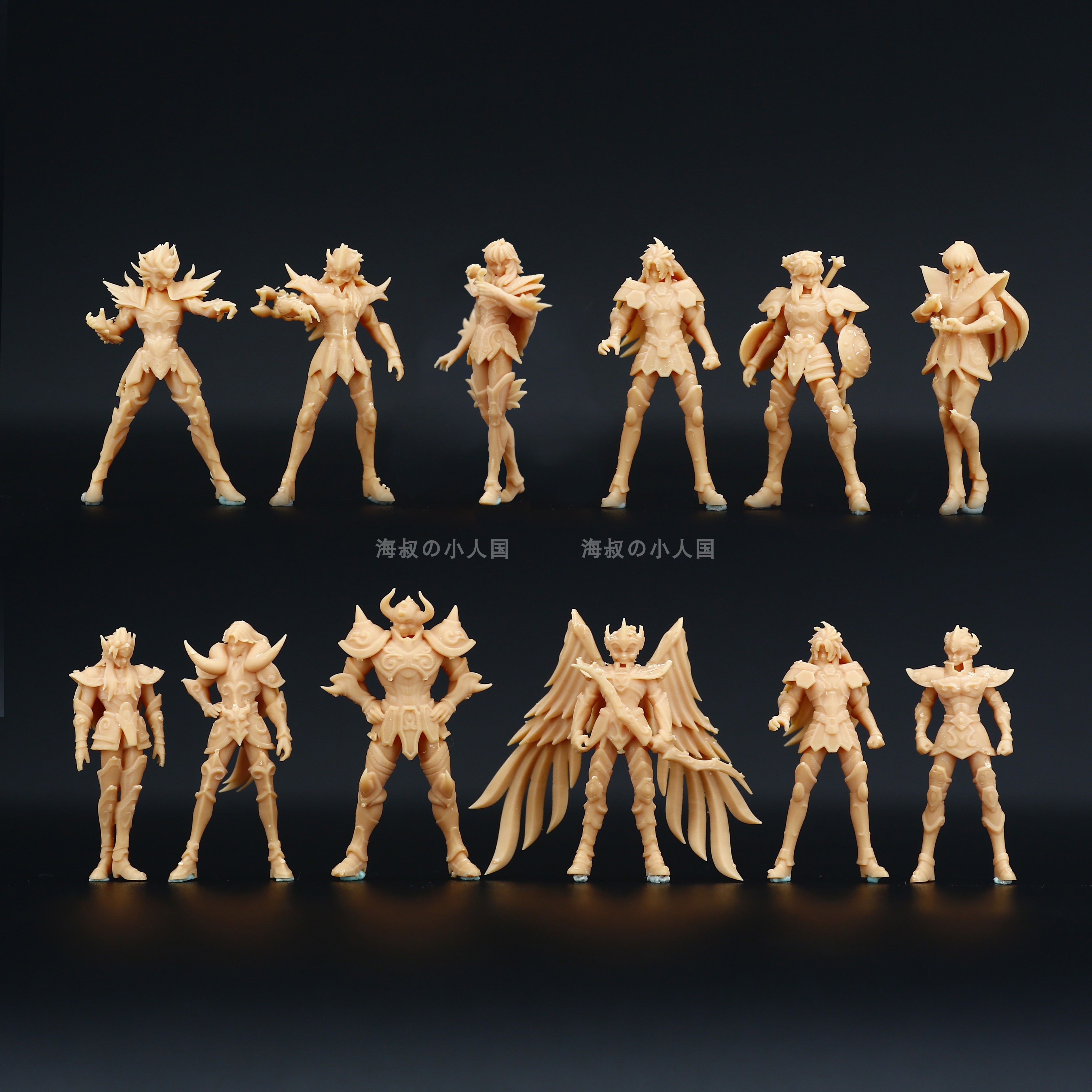 L152黄金圣斗士十二星座1:64微缩人偶模型摆件手办沙盘景观微拍 - 图0