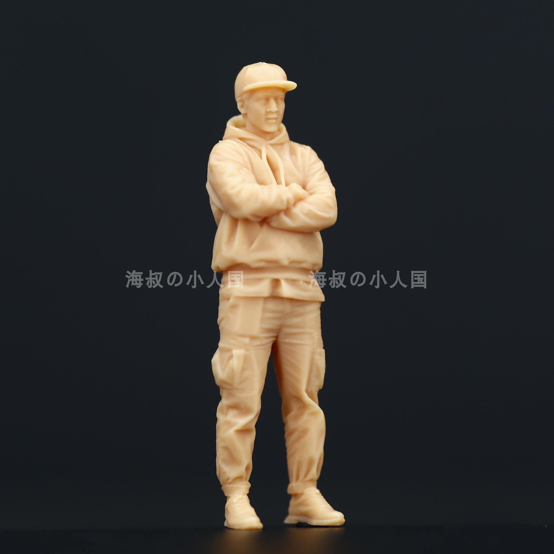 【海叔】A008吴彦祖戴面具1:64人偶模型手办1:87微缩沙盘树脂小人