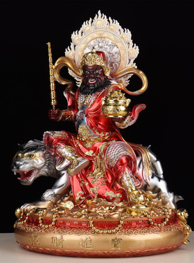 武财神爷赵公明神像公司办公室家用客厅店铺供奉摆件招财五路财神
