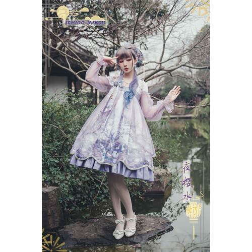 夜樱水灯op尺码不全中华风Lolita清仓处理 - 图0