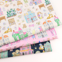 Japan Yukiemon Matsuura Imports 60 Pure Cotton Fabric Animal House Cute Cartoon Skirt Light And Thin Clothing