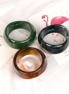 不规则宽边亚克力树脂手镯