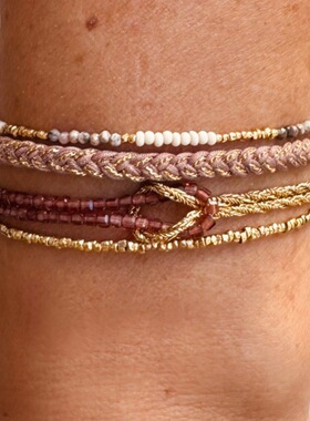 天然石编织拼接手链打结链设计师