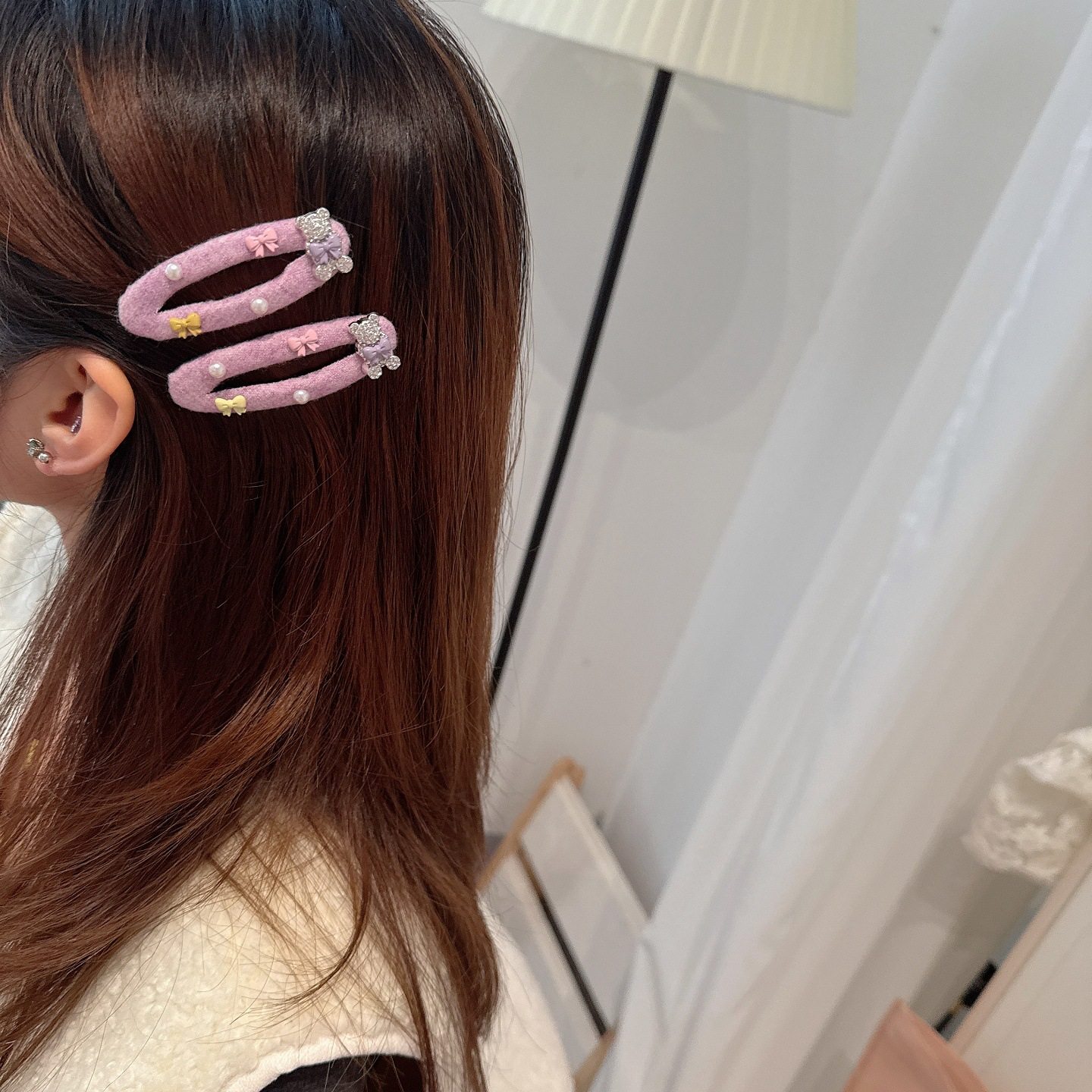 温柔甜美风蝴蝶结珍珠BB夹精致可爱小熊掰掰夹前额碎发侧边夹卡子,淘宝优惠券,粉丝福利购,淘宝优惠卷