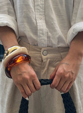 树脂手镯不规则方形手饰品套装