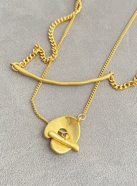 拼色气质双层叠戴短款项链