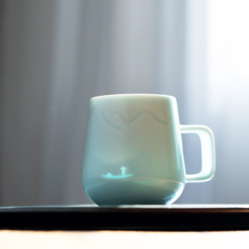 山水间千山鸟飞绝诗意玲珑杯陶瓷马克杯办公室情侣杯子女男高颜值 - 图2