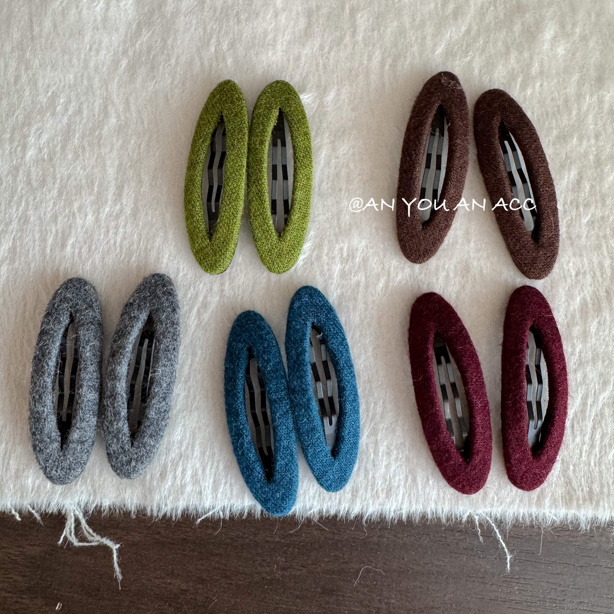 2025秋冬新款复古彩色植绒bb夹高级感韩系时尚毛呢发夹少女侧边夹,淘宝优惠券,粉丝福利购,淘宝优惠卷