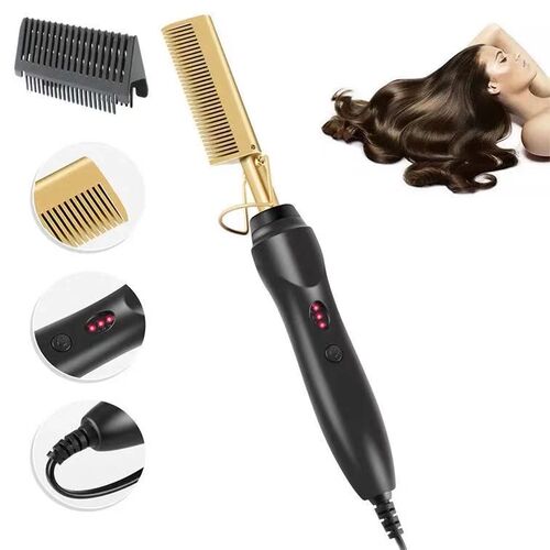 Hot Electric Comb Wet And Dry Curling Iron Hair Curler Comb-图2