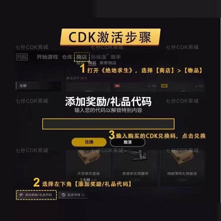 绝地求生cdkPUBGG币绝地求生G币金币吃鸡gb游戏币皮肤点卷官方充值兑换码CDK