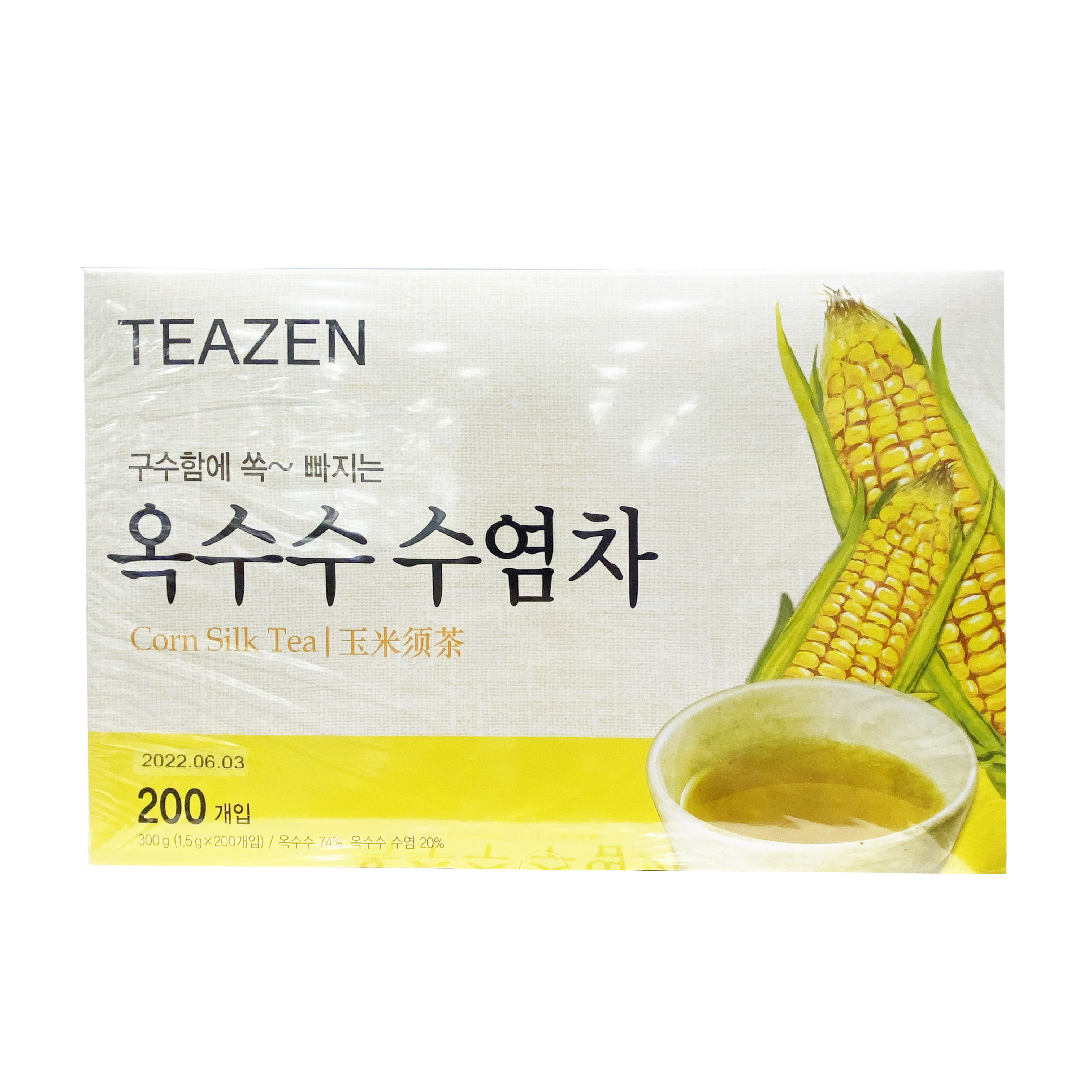 上海COSTCO代购韩国进口TEAZEN玉米须茶1.5g*200茶包袋泡茶冲饮_虎窝淘