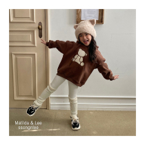 Bear childrens milk dads Korean childrens clothing 2023 winter children cartoon Little Bear CUHK Tong Lianhat Leisure weaselwear Matilda