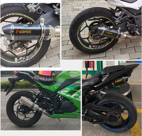 摩托车改装排气 R25/R3/Z400 永源350 小忍者Z250SL 小六角排气管 - 图1